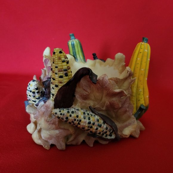 Thanksgiving Autumn Ceramic Table Decor Candle Holder Trinket Box - Picture 12 of 12